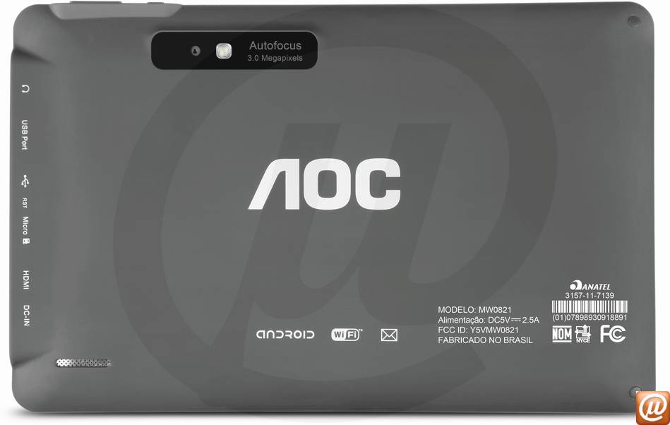 MW0821 - Tablet AOC Breeze 8 MW0821 Android 2.3 Gingerbread ARM Cortex A8 Core 1.20GHz Tela Capacitiva Multi-toque Desbloqueado